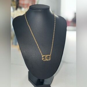 Givenchy Gold Necklace with Logo Pendant